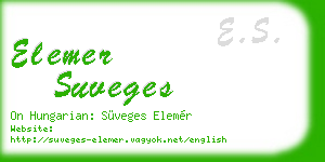 elemer suveges business card